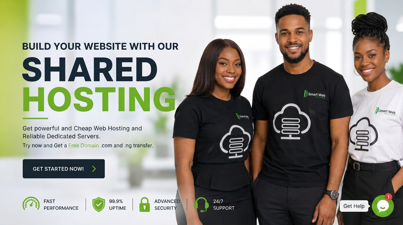 Shared Hosting — try now and get a free Domain .com and .ng transfer