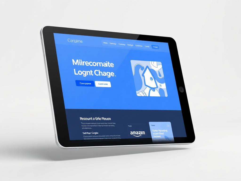 Corporate landing page mockup